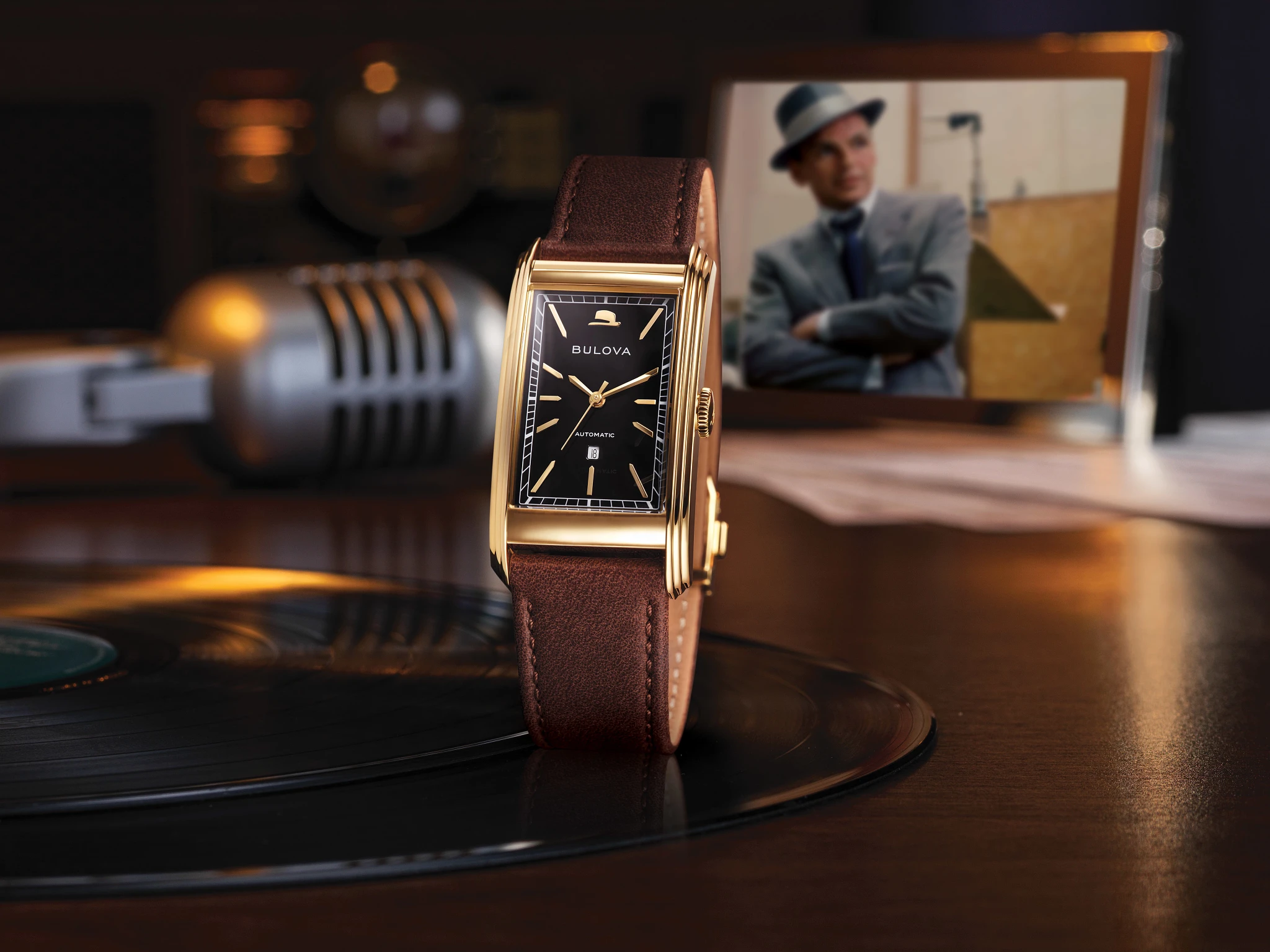 Black Dial Leather Strap Chairman of the Board 97B224 | Bulova